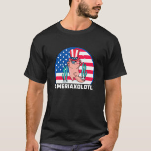 Camiseta Axolotl Ameriaxolotl Bandeira Dos Eua