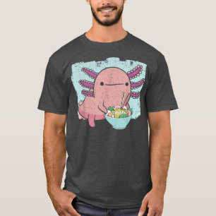 Camiseta Axolotl Amphibian Ramen Come Noodle Japonês