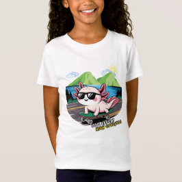 Camiseta Axolotl andando de skate