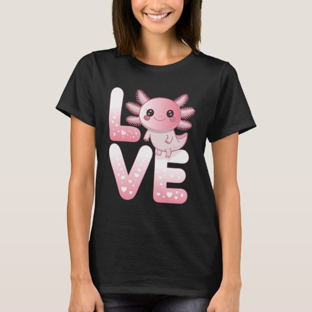 Camiseta Axolotl Animals Kawaii Axolotls Lovers Cute Axolot (Frente)