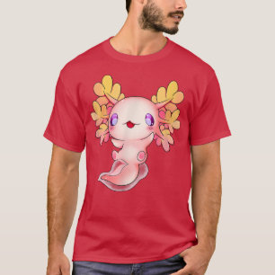 Camiseta Axolotl Anime Peixe Fresco Fresco Lizard Kawaii Pa