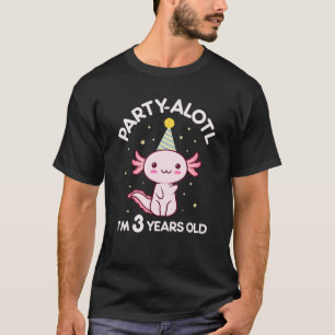 Camiseta Axolotl Aniversário 3 Anos Festa 3º B Dia Ho S