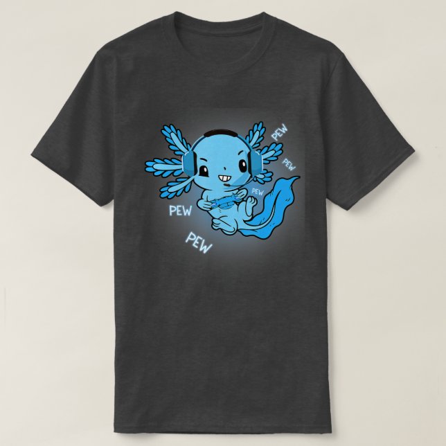Camiseta Axolotl Axolotl Peixes Videos games Lizard G (Frente do Design)
