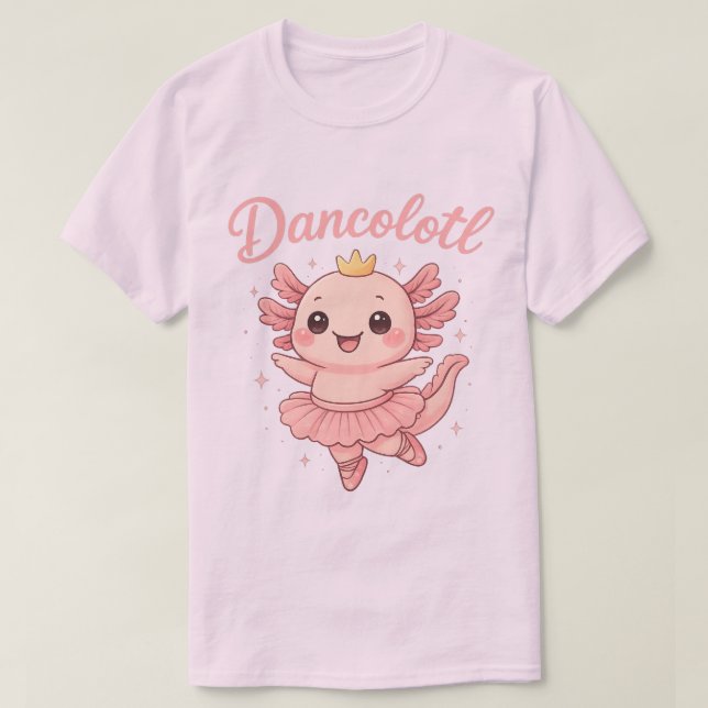 Camiseta Axolotl Ballerina Dancolotl Dance Animal Gift (Frente do Design)