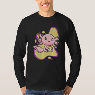 Camiseta Axolotl Banana Milk Ambystoma Mexicanum Caminhando