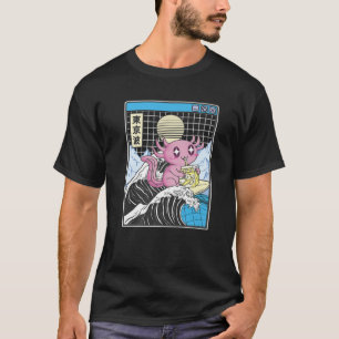 Camiseta Axolotl Bebendo Banana Milk Kanagawa Anime V