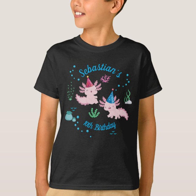 Camiseta Axolotl Birthday Boy T-Shirt (Frente)