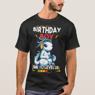 Camiseta Axolotl Birthday Boy Time to Level Up Video Game B