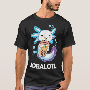 Camiseta Axolotl Boba Bubble Tea Kawaii Animes Japoneses