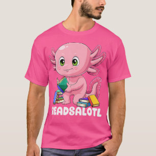Camiseta Axolotl Book Leitura Bookworm Readsalotl S mexican