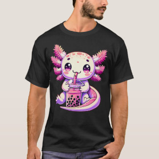 Camiseta Axolotl Bubble Boba Tea Anime Cute Kawaii Axolotl