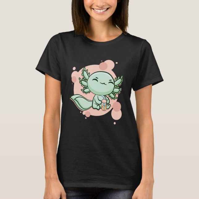 Camiseta Axolotl Bubble Tea Ambystoma Mexicanum Walking Fis (Frente)