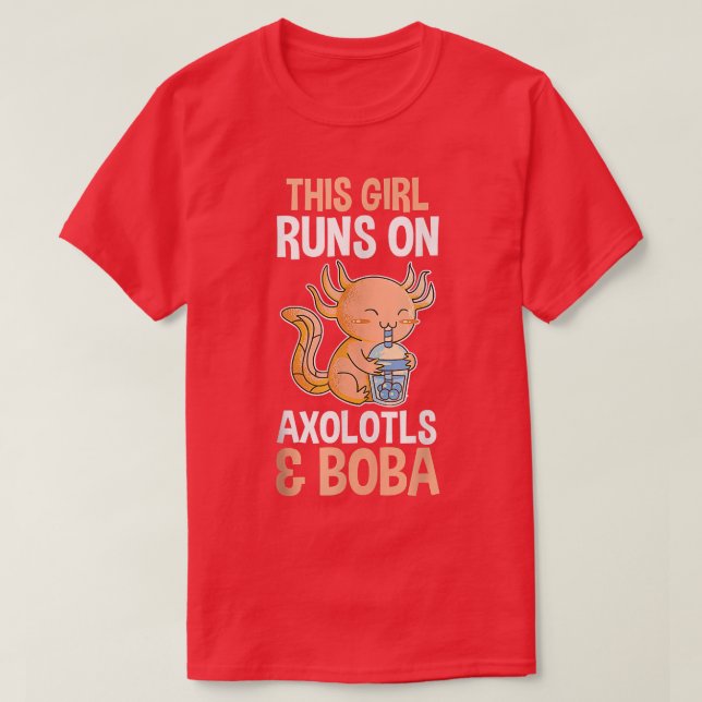 Camiseta Axolotl Bubble Tea T-Shirt (Frente do Design)