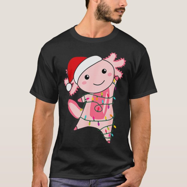 Camiseta Axolotl Christmas Fairy Light Christmas Axolotl  (Frente)