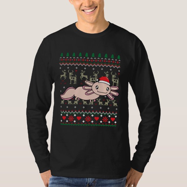 Camiseta Axolotl Christmas  Tree  Animal (Frente)