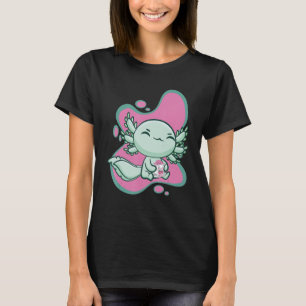Camiseta Axolotl Cinto Com Leite De Morango E Chá-De-Bolha