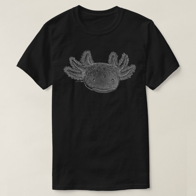 Camiseta Axolotl - CINZA (Frente do Design)