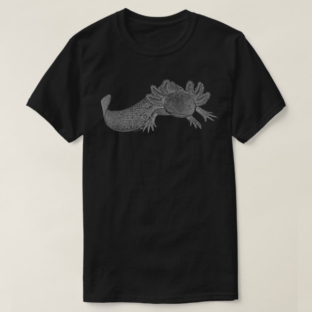 Camiseta Axolotl - CINZA (Frente do Design)