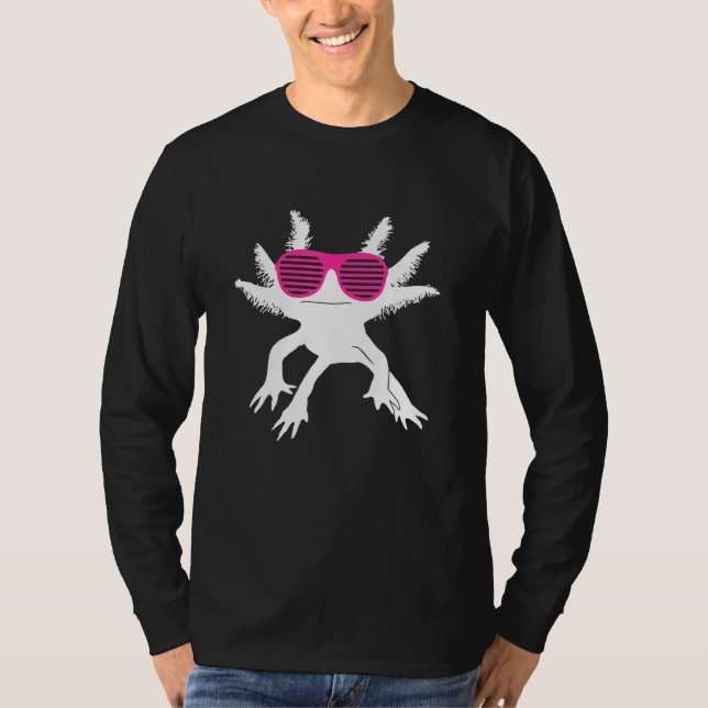 Camiseta Axolotl Coma Sono Engraçado Retrô Mexicano (Frente)