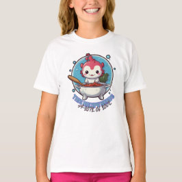 Camiseta Axolotl Cozinhando Animais Engraçados Kawaii