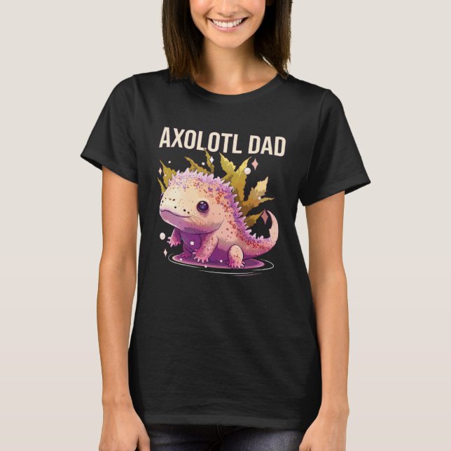 Camiseta Axolotl Dad Amphibian Mexican Walking Fish Best Da (Frente)