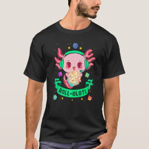 Camiseta Axolotl Dice Para Dragões D20 Rpg Gamer Fantasy Ga
