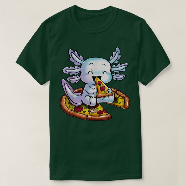 Camiseta Axolotl Eating Pizza Snaxalotl Sweets T Shirt (Frente do Design)
