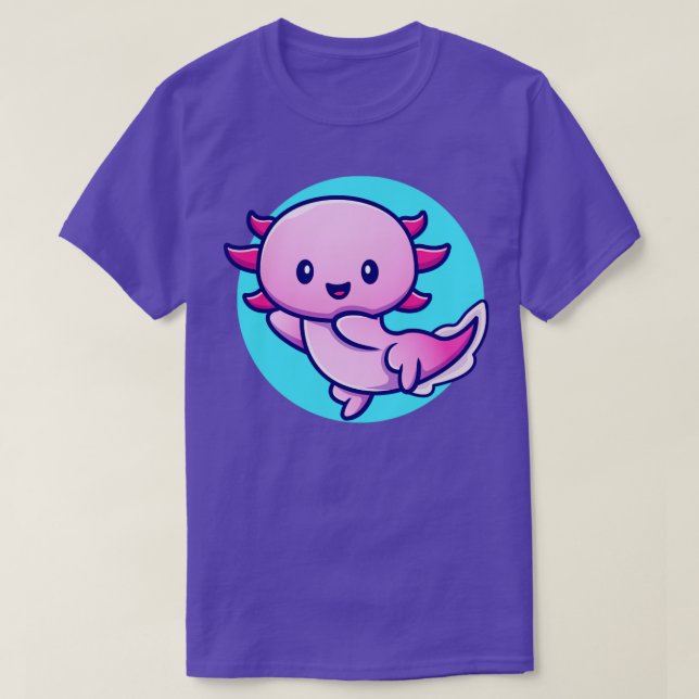 Camiseta Axolotl em Cubo1 (Frente do Design)