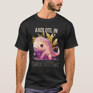 Camiseta Axolotl em Figurino Humano Sala de Peixes Caminhan