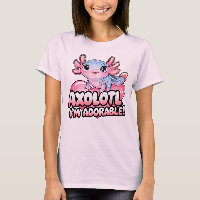 Camiseta Axolotl, eu sou adorável. (Frente)