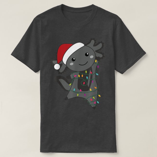 Camiseta Axolotl Feliz Fada De Natal Luz Doce Animais (Frente do Design)