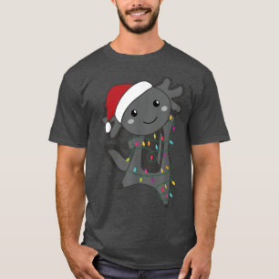 Camiseta Axolotl Feliz Fada De Natal Luz Doce Animais