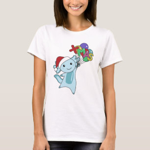 Camiseta Axolotl Felry Natal Animais de inverno Axolotl