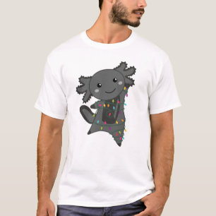 Camiseta Axolotl Felry Natal Animais de inverno Axolots