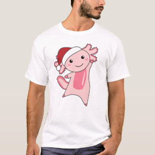 Camiseta Axolotl Felry Natal Animais de inverno Axolots