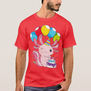 Camiseta Axolotl Festa de aniversário anfíbio mexicano Axol