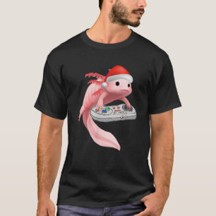 Camiseta Axolotl Fish Jogando Vídeo Jogo Homens Garoto Engr