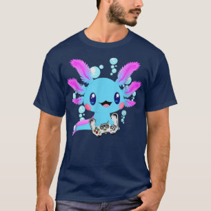 Camiseta Axolotl Fish Playing Videos games Lizard T-Shirt
