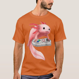 Camiseta Axolotl Fish Reproduzindo Vídeo Jogo TS Clássico