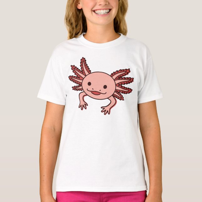 Camiseta Axolotl fofo (Frente)