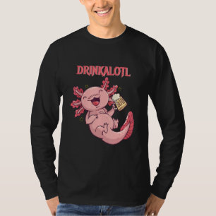 Camiseta Axolotl Funny Party Drinkalotl Partner Look Beer T