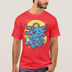 Camiseta Axolotl Gamer Jogos Engraçados Engraçados Axolotls
