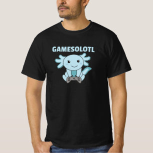 Camiseta Axolotl Gamesolotl Cute Animais Para Gamers