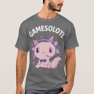 Camiseta AXOLOTL Gamesolotl Kawaii Chibi Gótico Anime
