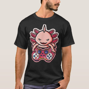Camiseta Axolotl Gaming Kids Meninas Meninas Animam Jogo Ga