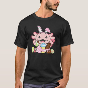 Camiseta Axolotl Gato Para Páscoa Com Doces Páscoas