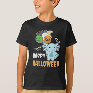 Camiseta Axolotl Halloween Balloons Crianças Axolotls Cueca