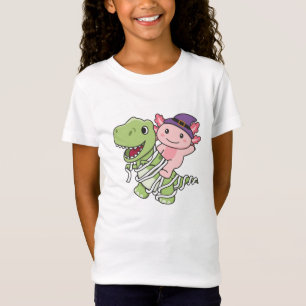Camiseta Axolotl Happy Halloween T-rex Mummy Costume