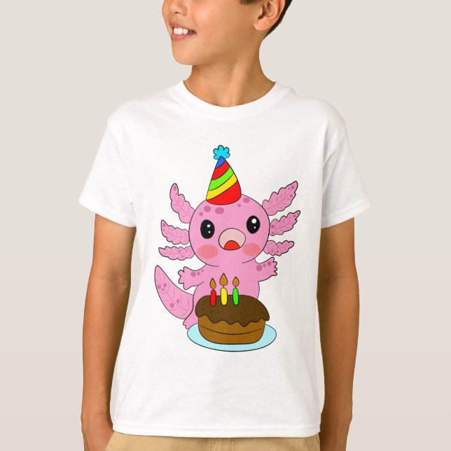 Camiseta axolotl Happyaniversário (Frente)