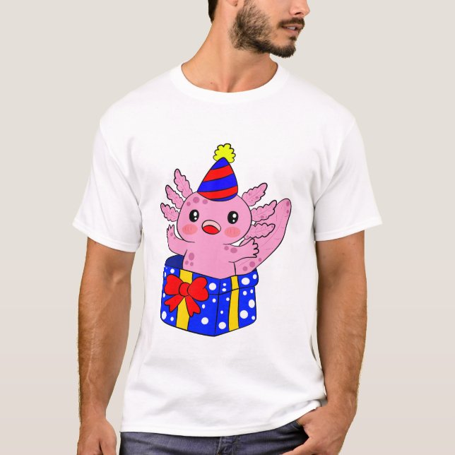 Camiseta axolotl Happyaniversário (Frente)